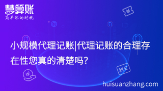 小规模代理记账|代理记账的合理存在性您真的清楚吗？