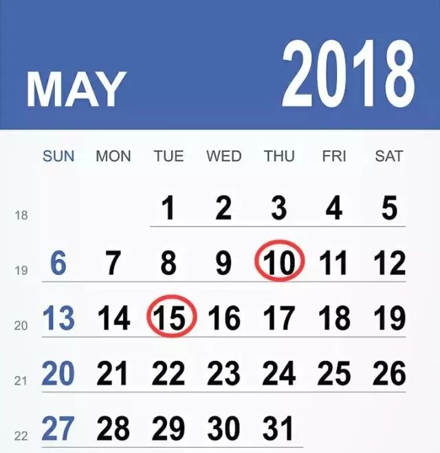 5月申报期 5月申报期