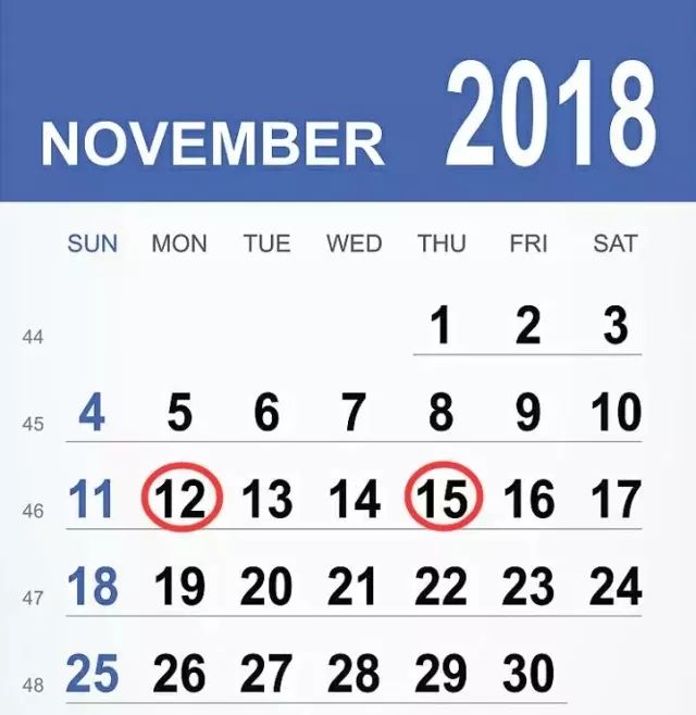 11月申报期 11月申报期